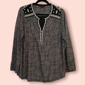 Lucky Brand Embroidered Blouse
